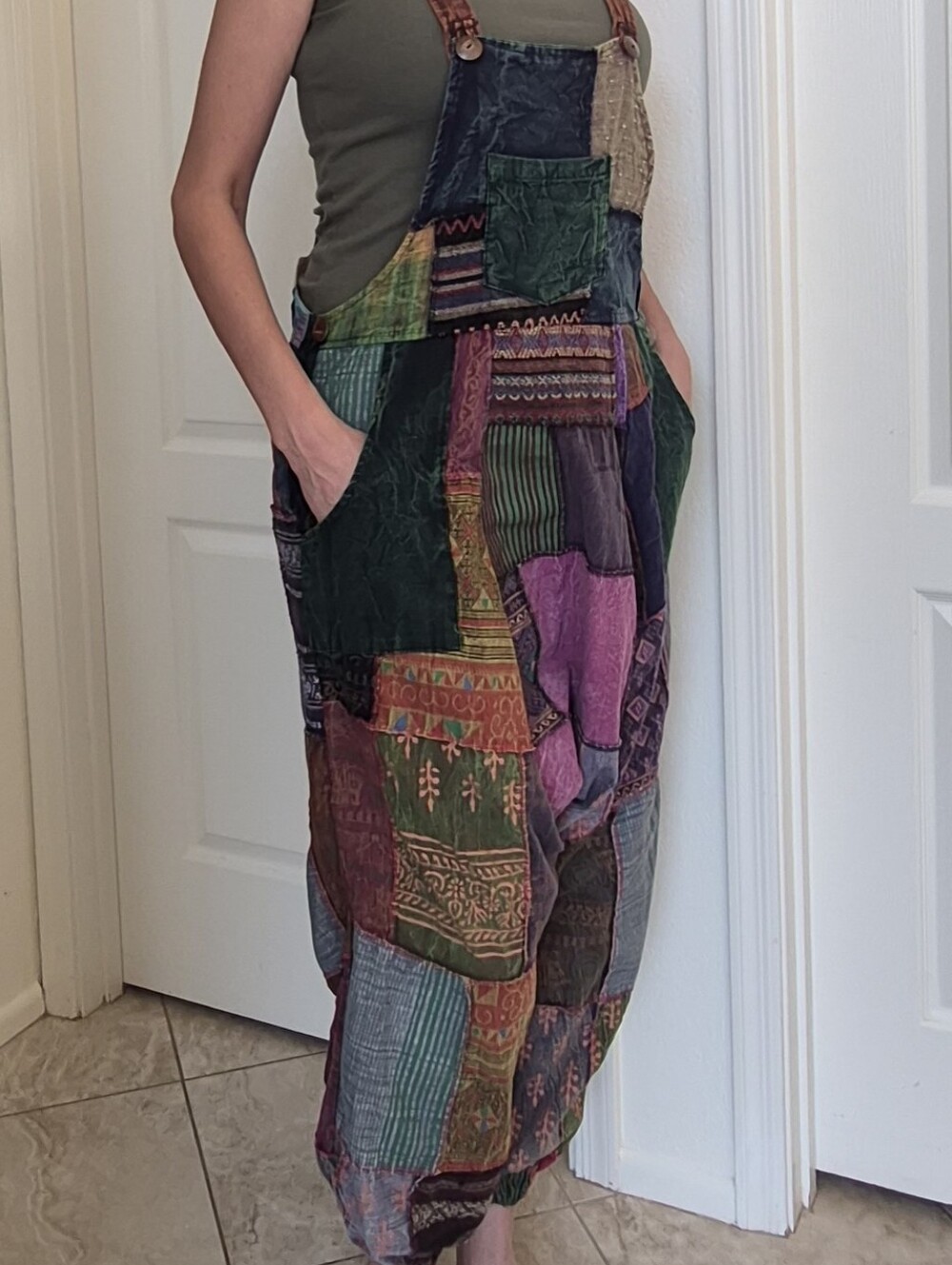 Katmandu Imports Patchwork Parachute Jumpsuit